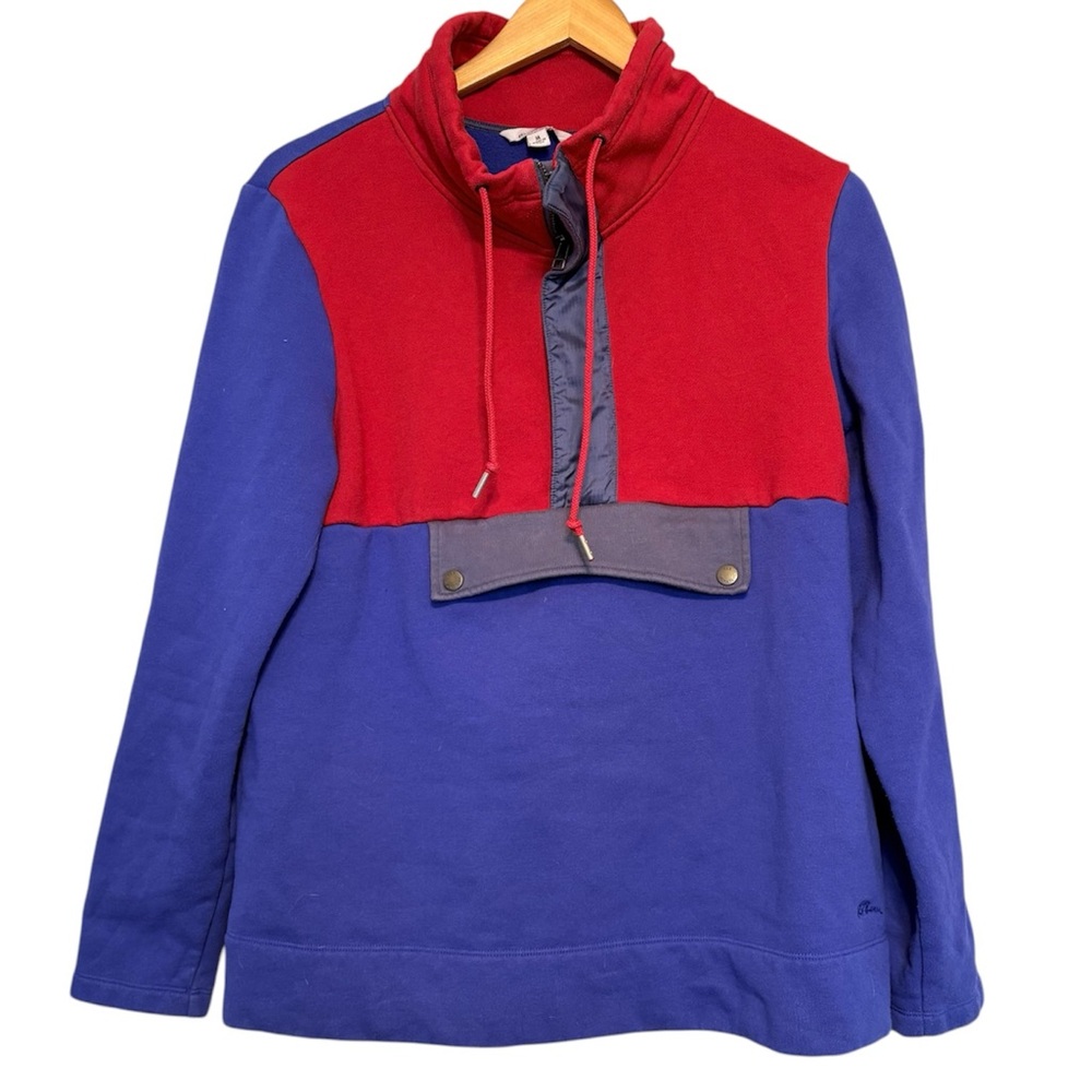 L.L. Bean Signature Color Block Quarter Zip